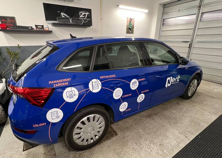 Nerit — polep vozu Škoda Scala